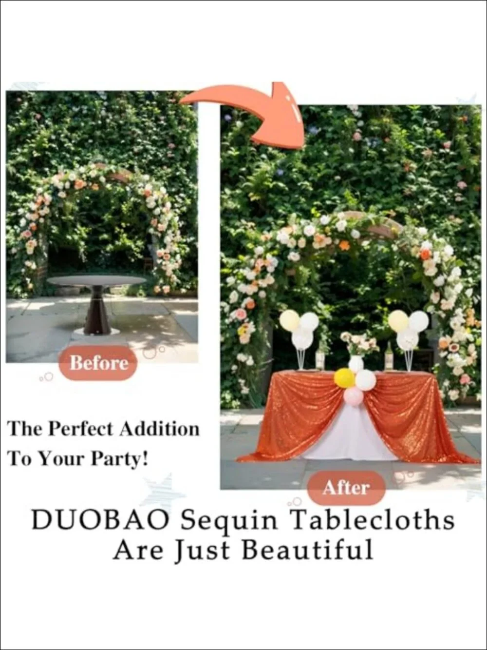 Sequin Tablecloth Rectangular Overlay Party Dining Table Cover